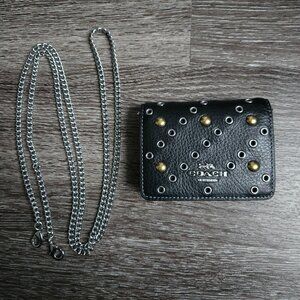 Coach Mini Wallet on Chain with Studs